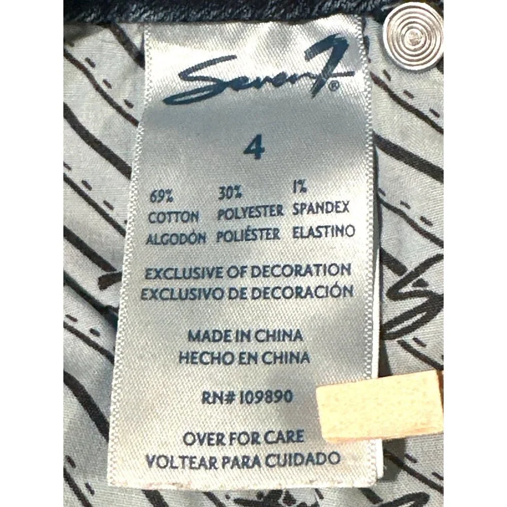 Seven7 Weekend Slim Fit Jean Flattering Straight Leg Super Stretch Denim Size 4 - Picture 6 of 14